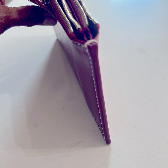 Andoilt Genuine  Red Leather Wallet RFID Blocking Credit Card Holder Zipper - Picture 9 of 13